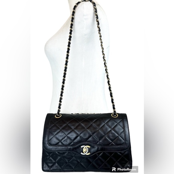 CHANEL Paris Limited Double Flap Quilted Lambskin Shoulder Bag - Picture 3 of 13